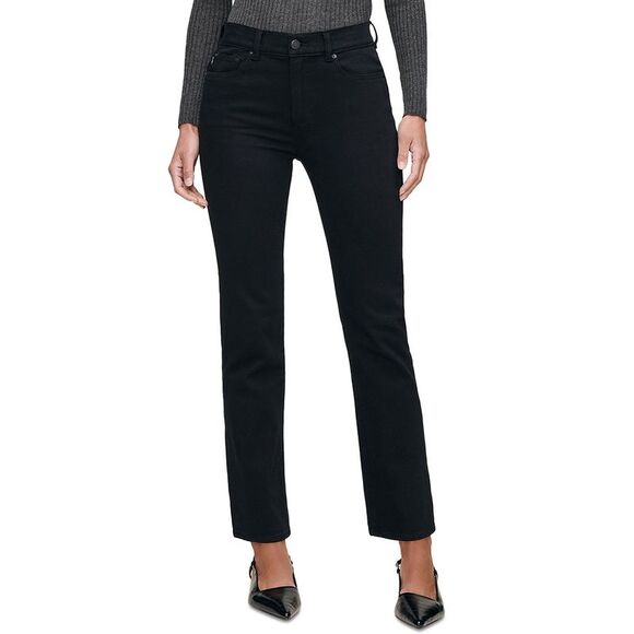 DL1961 Womens Mara Straight Mid Rise Instasculpt Ankle Jeans 29 Black - NWT